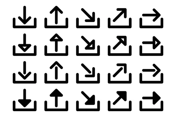 套剪影箭头. — 图库矢量图片