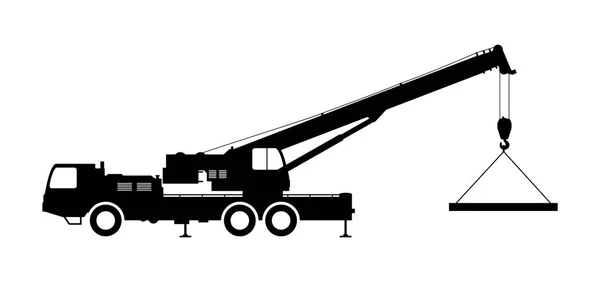 Crane Silhouette på en vit bakgrund. — Stock vektor