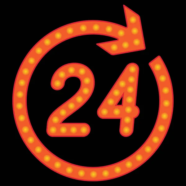 Number 24 in the circular arrow. — Stock Vector