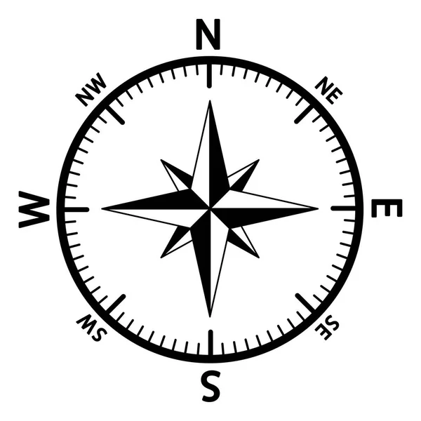 Het embleem van het kompas steeg. — Stockvector
