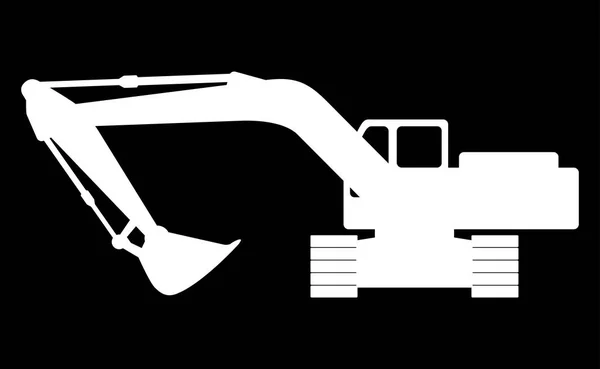 Silhouette de l'excavation . — Image vectorielle