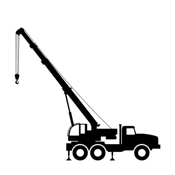 The Crane Silhouette on a white background. — Stock Vector