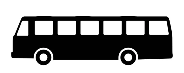 Silhueta de ônibus em um fundo branco. Ilustração vetorial. —  Vetores de Stock