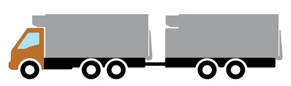 Silhouette of a truck on a white background. — Stock Vector