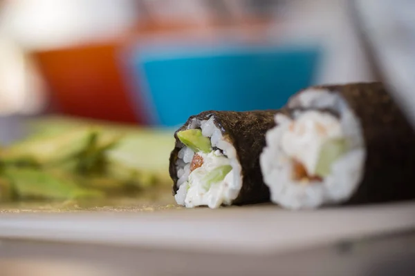 Friss házi Sushi tekercs — Stock Fotó