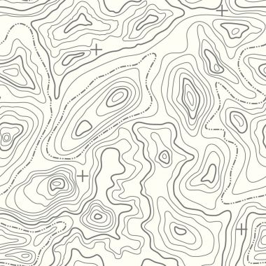 Sorunsuz vektör topografik harita desen. Kontur topografik sorunsuz vektör harita