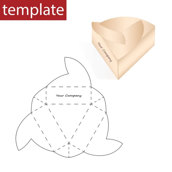 Retail Paper Box Die Cut Template — Stock Vector