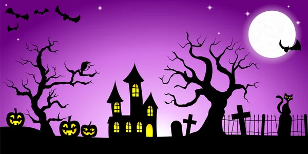 Spooky halloween achtergrond — Stockvector