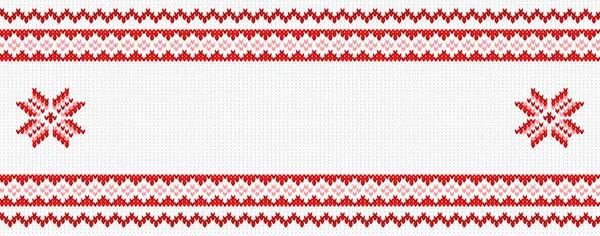 Red and white knitted background — Stock Vector