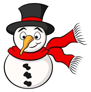 Beyaz arkaplanda kardan adam izole edildi