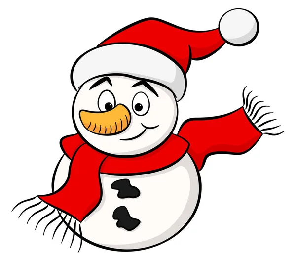 Snowman isolated on white background — Stock Vector