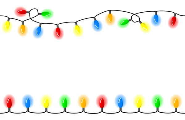 Chaînes de lumières sans couture — Image vectorielle