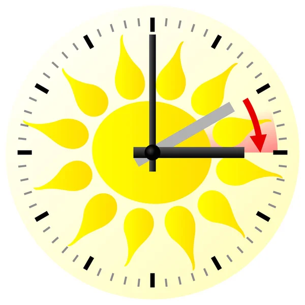 Cambio de hora a horario de verano — Vector de stock