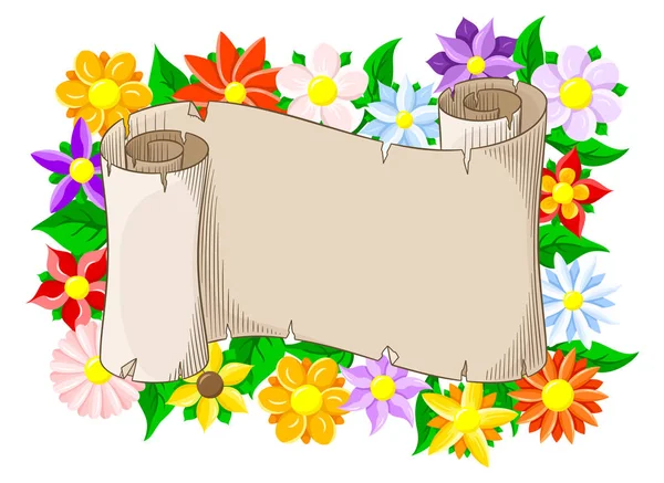 Баннер с цветочным фоном — стоковый вектор
