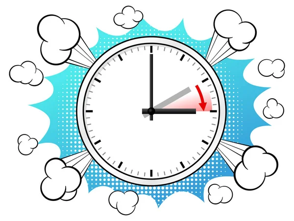 夏時間から標準時への時間変更 — ストックベクタ