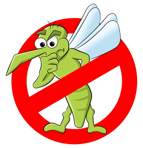蚊の警告サイン — ストックベクタ