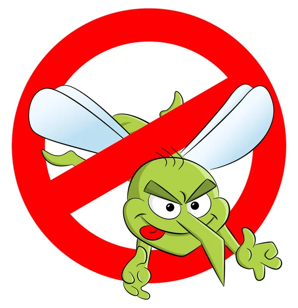 Panneau avertisseur de moustiques — Image vectorielle