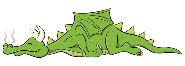 Спящий мультяшный дракон — стоковый вектор