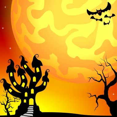 bir dolunay gece perili Şato 