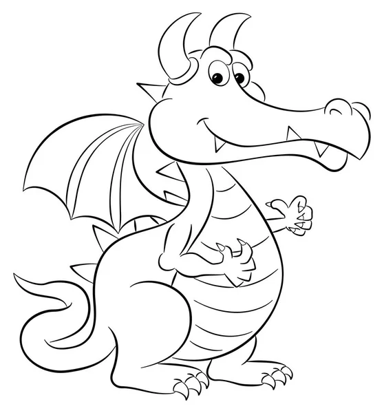 Desenho animado dragão — Vetor de Stock