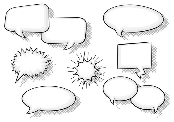 Collection of comic style speech bubbles — Stock Vector