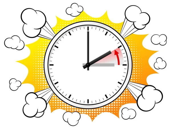 標準時間への時間変更 — ストックベクタ