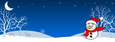 kardan adam kış peyzaj