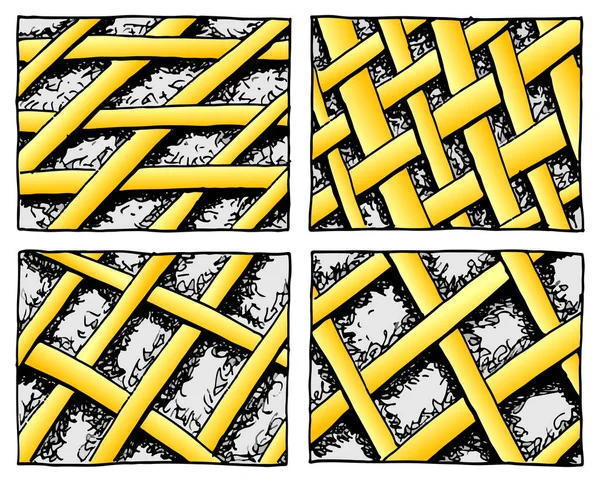 Geweven doodle patroon — Stockvector