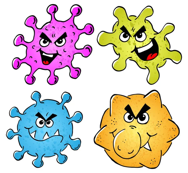 Άγρια γελοιογραφία ιούς — Διανυσματικό Αρχείο