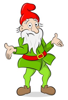 çaresiz cartoon bahçe cini silkiyor