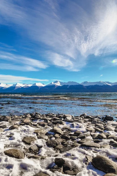 Téli szezonban tele hó Ushuaia, Patagonia, Argentína — Stock Fotó