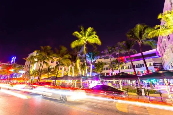 Wereld beroemde bezienswaardigheid op Art deco district van South Beach, Miami in Florida Usa — Stockfoto