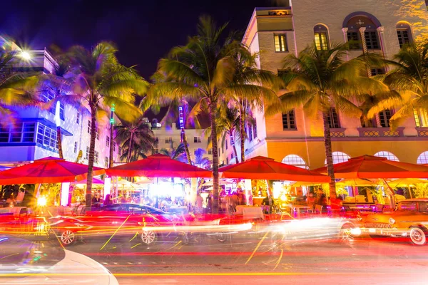 Punto di riferimento di fama mondiale nel quartiere Art Déco di South Beach, Miami, Florida USA — Foto Stock