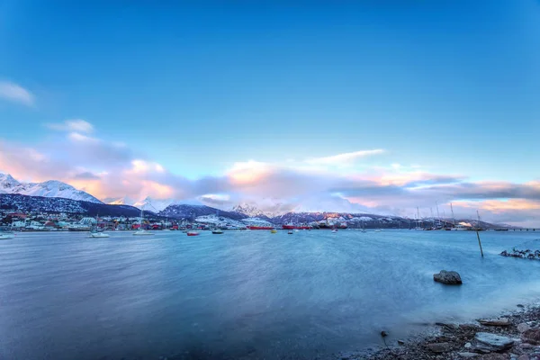 Glaciar marcial na temporada de inverno cheio de neve em Ushuaia, Patagônia, Argentina — Fotografia de Stock