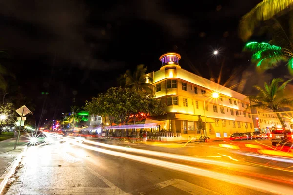 Wereld beroemde bezienswaardigheid op Art deco district van South Beach, Miami in Florida Usa Rechtenvrije Stockafbeeldingen