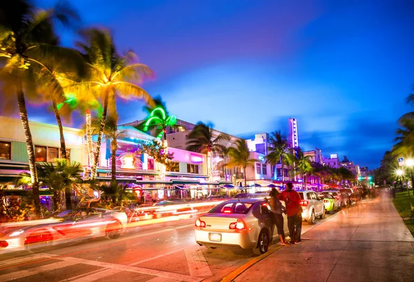 Monumento de fama mundial en el distrito Art deco de South Beach, Miami, Florida, EE.UU. Imágenes De Stock Sin Royalties Gratis