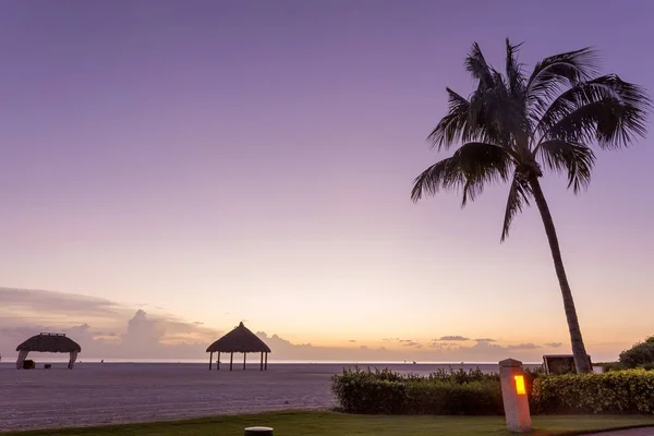 Pôr Sol Incrível Praias Longa Extensão Marco Island Beach Golfo — Fotografia de Stock