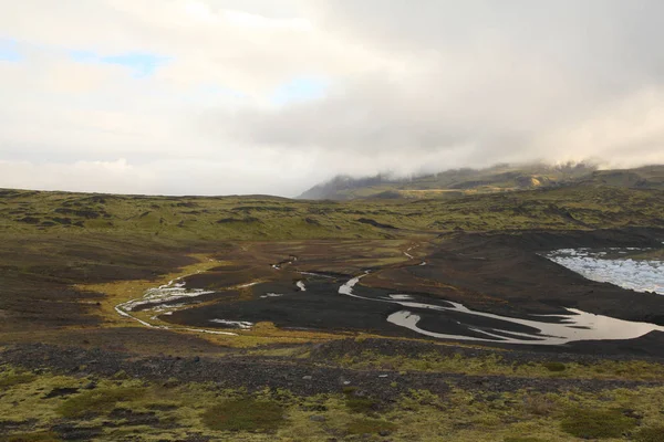 冰岛火山土地的看法 — 图库照片