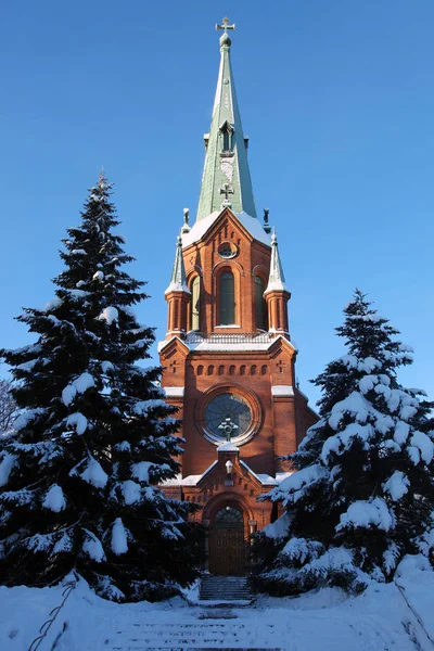 Church Aleksanterin kirkko in Tampere in winter