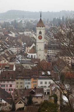 Schaffhausen şehir Üstten Görünüm