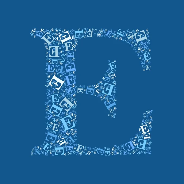 E harfi mektupları E yapılan.