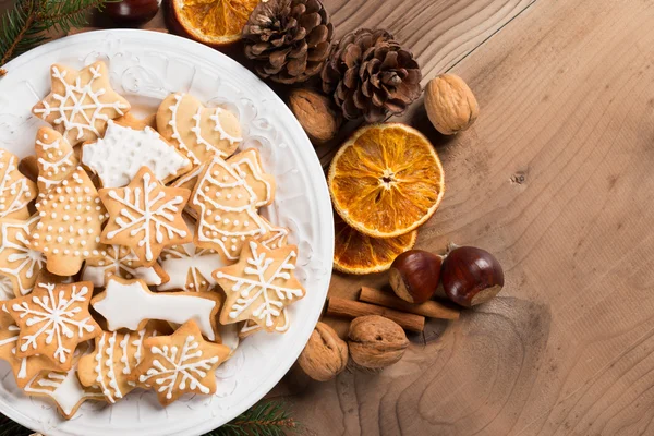 Christmas cookies bakgrund — Stockfoto