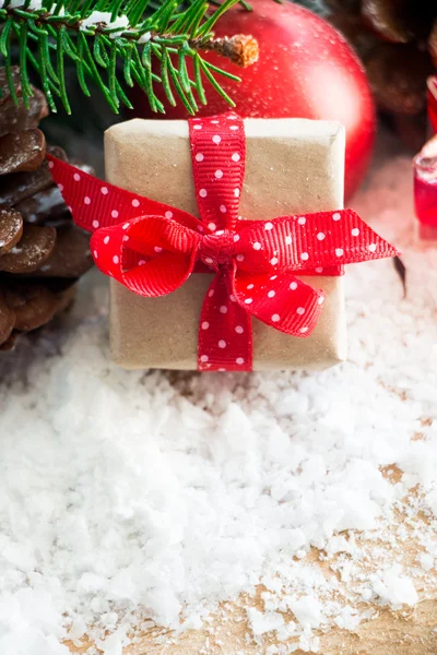 De doos van de gift van Kerstmis — Stockfoto