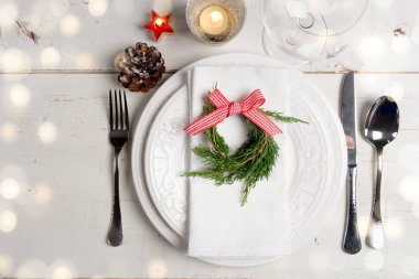 Noel tablo ayarı küçük çelenk ile