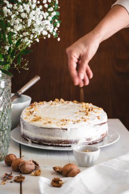 Havuçlu kek dekorasyon