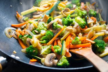 Wok stir fry sebzeler 