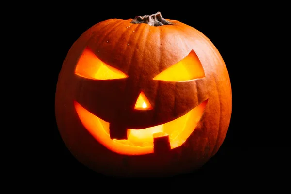 Halloween pumpkin isolated on black Stock Image