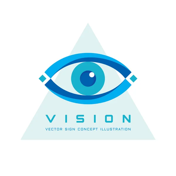 Vision-vektor logo template koncepció illusztráció. Emberi szem absztrakt jele. Dizájn elem. — Stock Vector