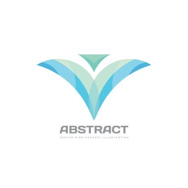 Yaprakları - vektör logo şablonu konsept illüstrasyon soyut. Çiçek ve yaprak yaratıcı işareti. Tasarım öğesi.
