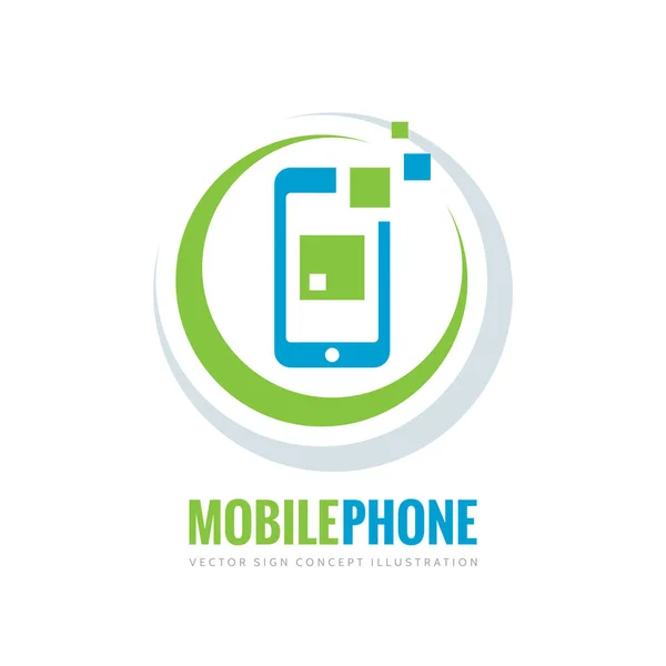 GSM logo sjabloon concept vectorillustratie. Smartphone creatieve teken. Moderne technologie. Cellphone-symbool. Pictogram van Tablet Pc. Ontwerpelement. — Stockvector